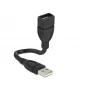 USB kabelis DeLOCK 15cm USB 2.0 USB A juodas