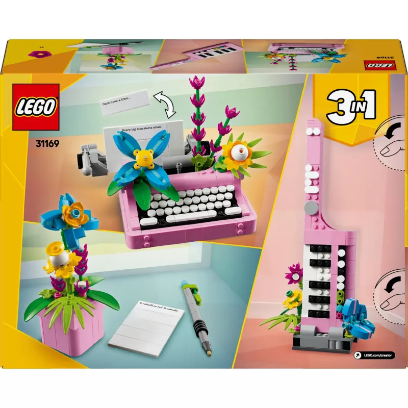 LEGO CREATOR 3in1 31169 Rašymo mašinėlė su gėlėmis