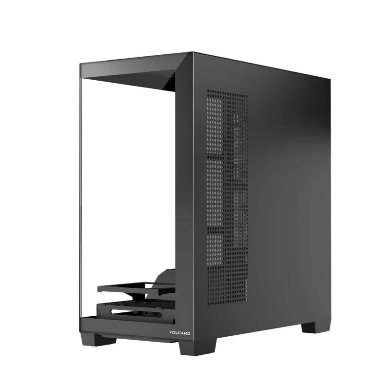 PC korpusas MODECOM Volcano Stellar NF ATX midi tower, grūdintas stiklas, juoda, palaiko ATX/micro ATX, GPU iki 420 mm, CPU aušintuvas 175 mm