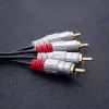 Garso kabelis Qoltec 52337 2 m 2 x RCA juodas