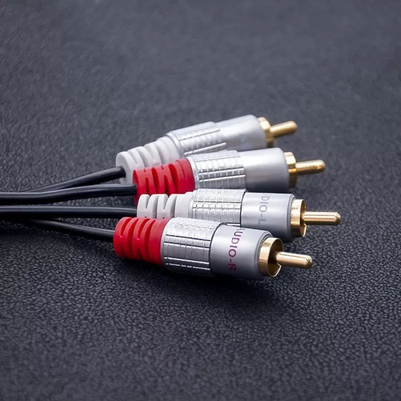 Garso kabelis Qoltec 52337 2 m 2 x RCA juodas