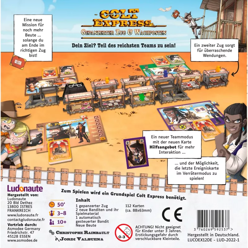 Colt Express - Gepanzerter Zug & Wachposten, stalo žaidimo plėtinys