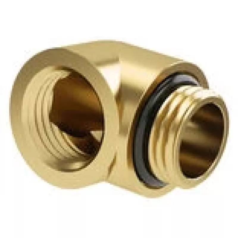 Barrow adapteris 90° G1/4 išorinis į G1/4 vidinį TDWT90-B01 GO Gold
