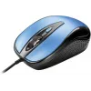 USB laidinė pelė, 4 mygtukai, optinė, simetriška, mėlyna