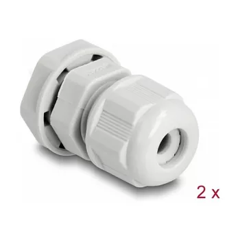 DeLOCK EX kabelio sandariklis M12 pilkas 2 vnt. Poliamidas