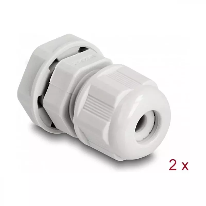 DeLOCK EX kabelio sandariklis M12 pilkas 2 vnt. Poliamidas