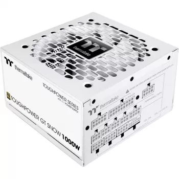 Maitinimo blokas PSU THERMALTAKE Toughpower GT Snow 1000W ATX 24-pin, 80 PLUS Gold, baltas, 120mm ventiliatorius