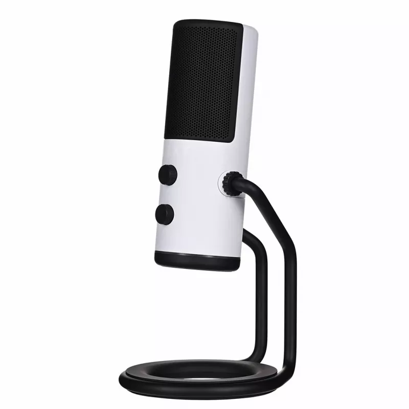 PC mikrofonas NZXT Capsule White — USB, kardioidinis, 24 bitų/96 kHz, 100 dB SNR, 120 dB jautrumas, aliuminis, komplekte USB-C į USB-A laidas