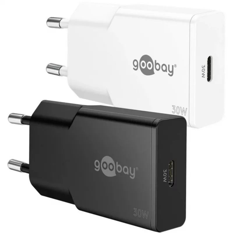 Goobay USB-C™ PD GaN plonas greitasis įkroviklis (30 W) juodas