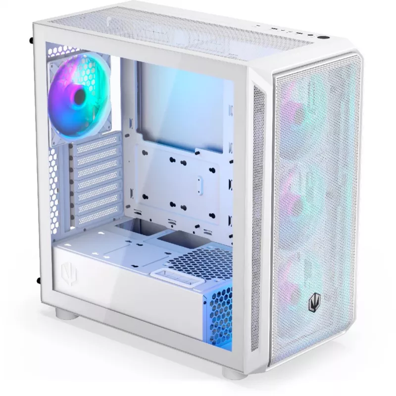 Endorfy Arx 700 ARGB PC korpusas, Midi-Tower, ATX, grūdintas stiklas - su 4x 140 mm ARGB ventiliatoriais, balta (EY2A017)