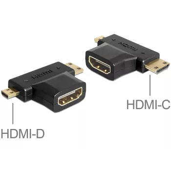 Adapterius HDMI-C HDMI-D HDMI-A DeLOCK 65446