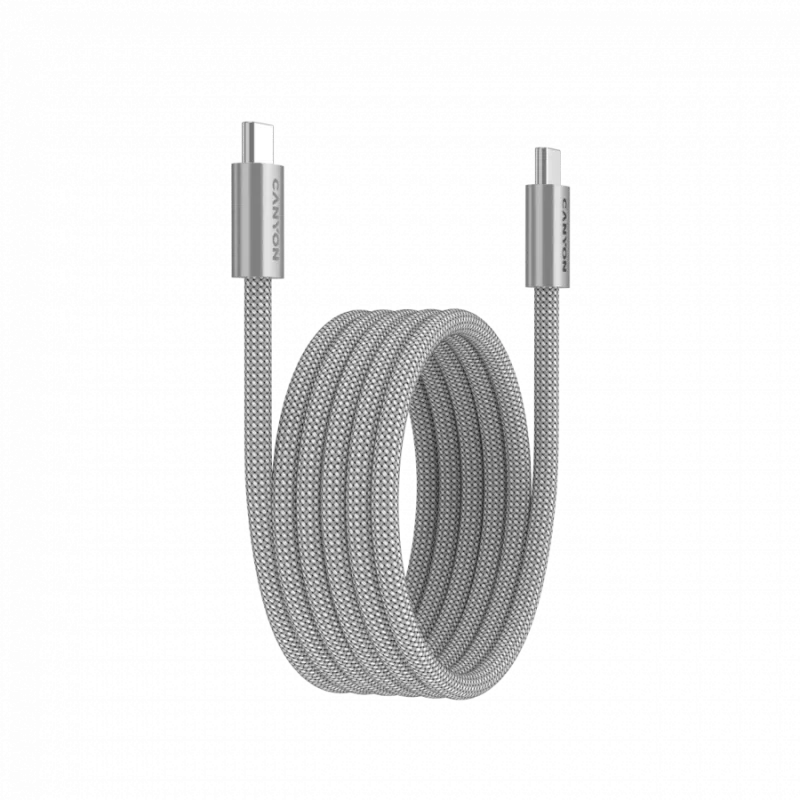 CANYON laidas OnWire 60MG C-C 60W Magnetinis pintas 1m šviesiai pilkas