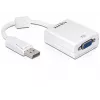 Vaizdo kabelio adapteris DeLOCK 61766 0,125m VGA DisplayPort baltas