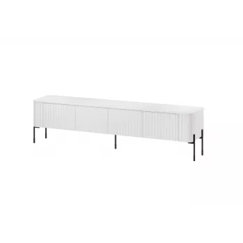 TV spintelė Cama Meble VERA 190x40x50 cm, matinė balta, medžio drožlių plokštės viršus