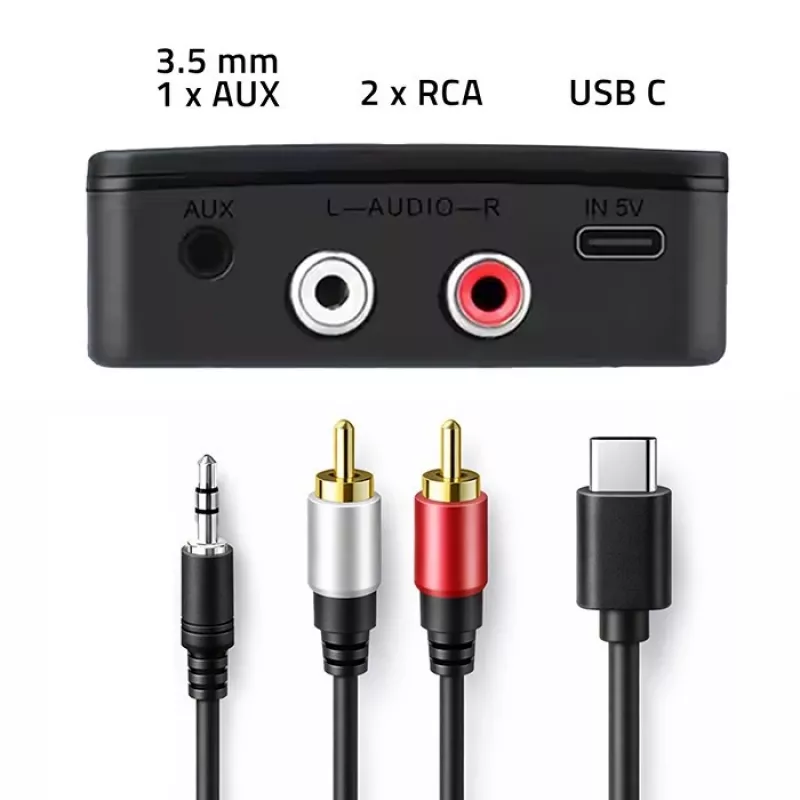 Belaidis Audio HiFi siųstuvas-imtuvas QOLTEC modelis 56981 — „Bluetooth“/linijinio garso tiltas