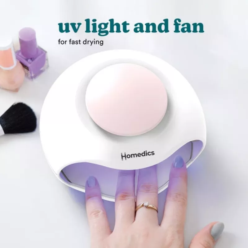 Nagų lako džiovintuvas HoMedics ND-H100WH kompaktiškas greito džiovinimo įrenginys salonams ir namams