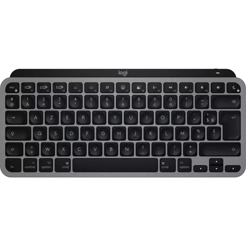 Logitech Master Series MX Keys Mini for Mac - klaviatūra - kompaktiška - apšviečiama - belaidė - Bluetooth LE - AZERTY - prancūziška - Space-Pilka (920-012646)