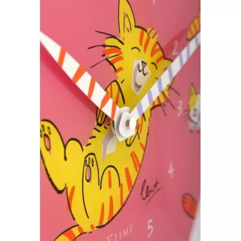 NeXtime klok 8810 Tickle My Tummy, Ø30 cm, sieninis, rožinės / įvairiaspalvės spalvos