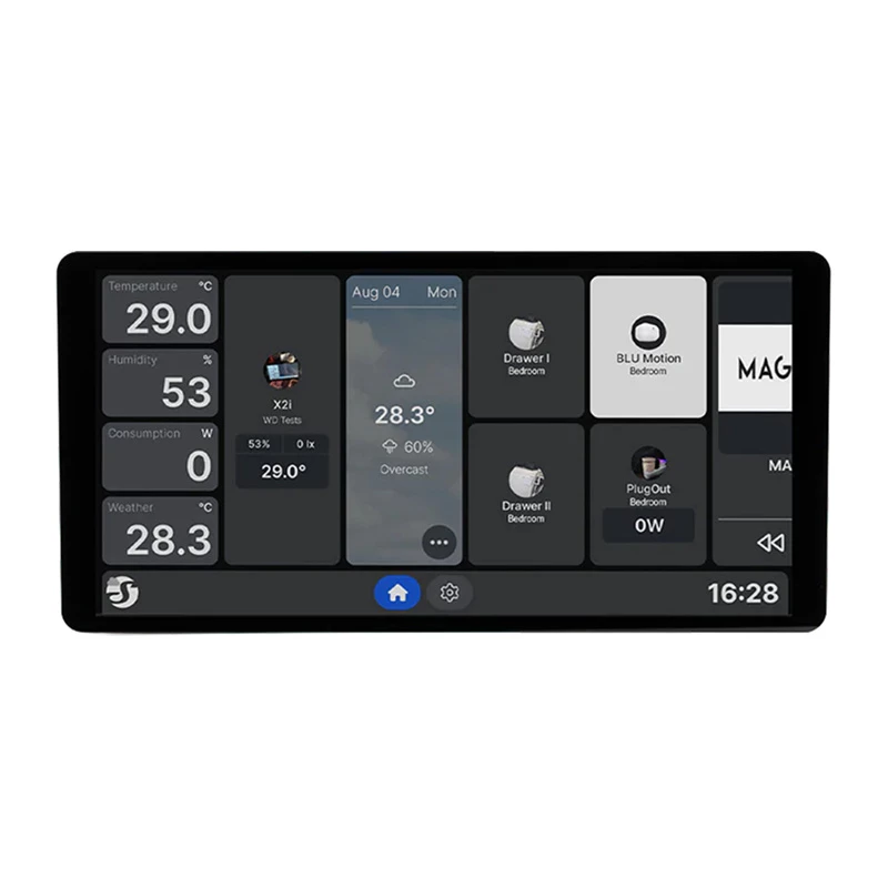 6.95 Shelly Wall Display X2i WiFi/BLU valdymo skydelis (juodas)