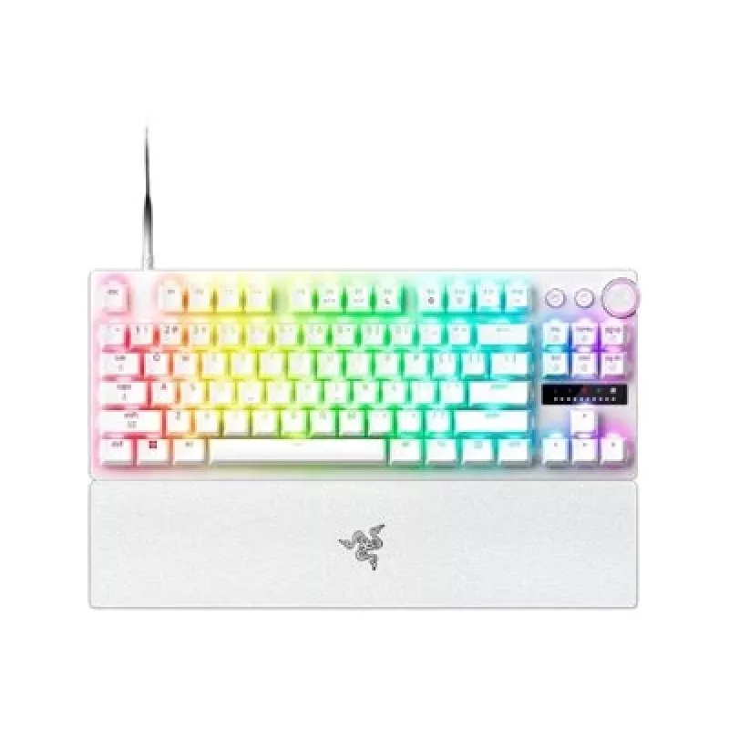 Razer Huntsman V3 Pro Tenkeyless 8KHz | Žaidimų klaviatūra | Laidinė | JAV | Balta | „Razer Analog Optical Switch Gen-2“