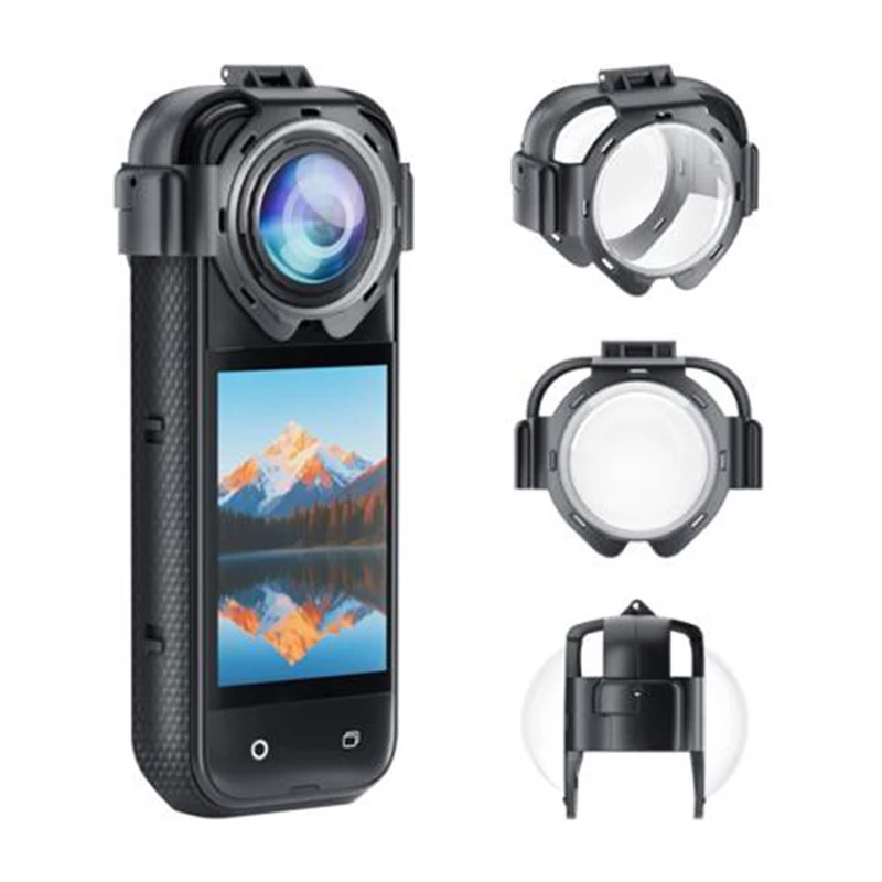 Puluz PU750T objektyvo dangteliai, skirti Insta360 X5, užsegami apsauginiai lęšių gaubteliai, rinkinys