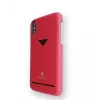 VixFox kortelės lizdo galinis gaubtelis, skirtas iPhone X/XS — rubino raudonumo, galinis dangtelis su integruota kortelių kišene