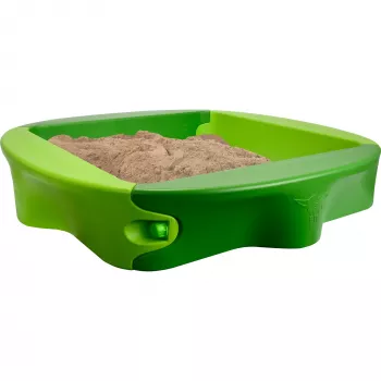 Smėlio dėžė Simba‑Dickie BIG 800056733, plastikinė, 1380×1380 mm, įmontuoti suolai, žalia