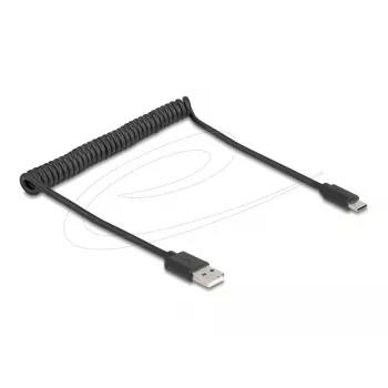 DeLOCK USB laidas USB 2.0 0,75 m USB A USB C juodas 90368