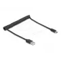 DeLOCK USB laidas USB 2.0 0,75 m USB A USB C juodas 90368