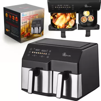 Extralink Home Air Fryer SJ-1000 10L EU, (6L+4L) 2500W