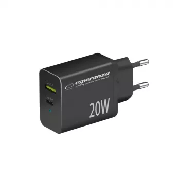 Esperanza EZC105K tinklo įkroviklis 20W juodas