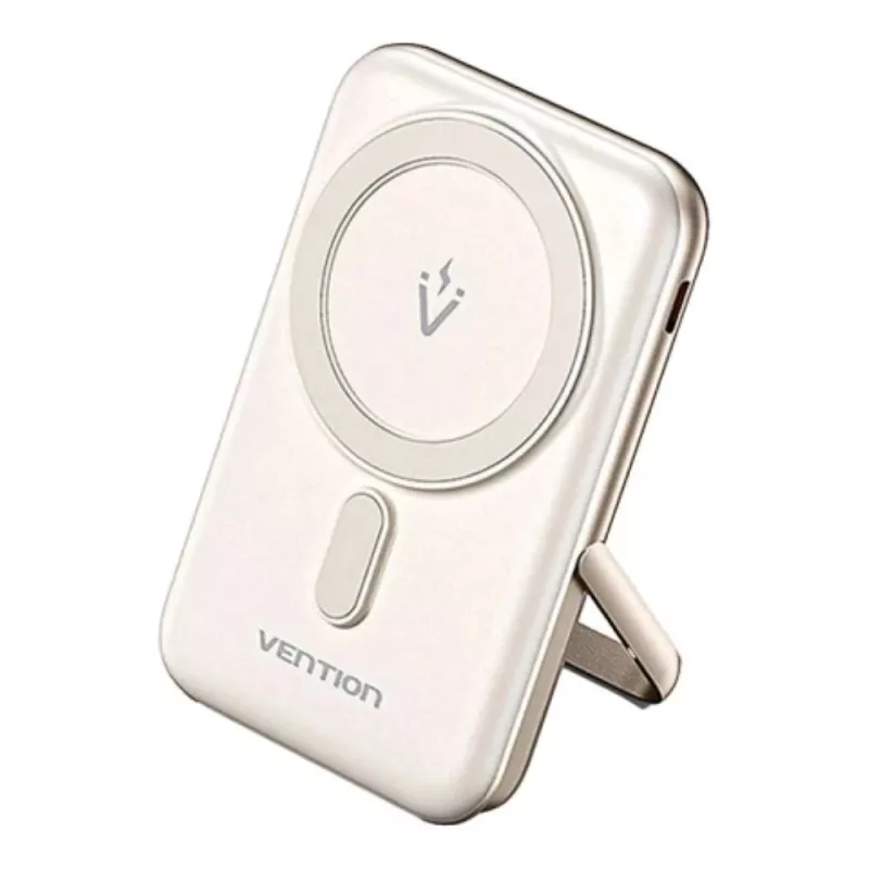 Išorinė baterija Vention 10000mAh Magnetic Wireless 20W — 10000 mAh, 3 A išvestis, USB-C, balta