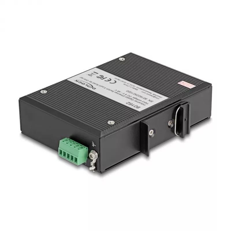 Ethernet Switch DELOCK 80162 — 5 prievadų Gigabit RJ45 skirtas DIN bėgiui