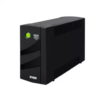 Nepertraukiamo maitinimo šaltinis EVER DUO 350 AVR, linijinis-interaktyvus bokštinis UPS, 0,35 kVA (245 W), 2x C13 lizdai, 12 V 5 Ah VRLA baterija