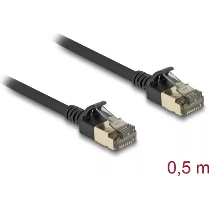 Tinklo kabelis DeLOCK RJ45 Cat.8.1 0,5 m juodas