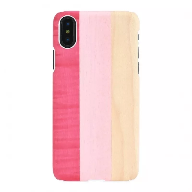 man and wood išmaniojo telefono dėklas, skirtas iPhone X/XS — pink pie white