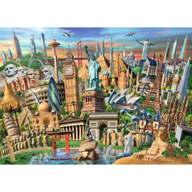 Puzzle world landmarks (1000 Pieces)
