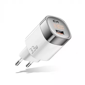 Kroviklis GaN USB Type-C, USB Type-A: 33W, PPS