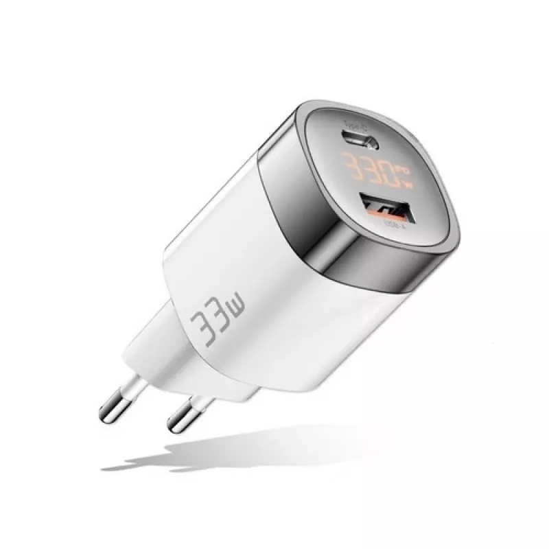 Kroviklis GaN USB Type-C, USB Type-A: 33W, PPS