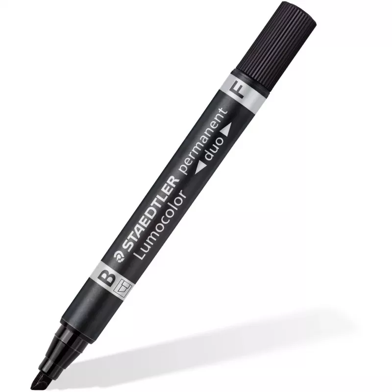 Nuolatinis žymeklis Staedtler Lumocolor permanent duo 348 B juodas 1 vnt.