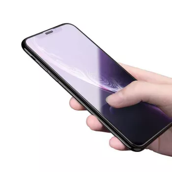 Grūdinto stiklo ekrano apsauga Devia Van Anti-blue Ray, skirta iPhone XR 6.1, juoda
