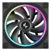 120 mm PC ventiliatorius DeepCool FL12 3-in-1 Juoda, 120×25 mm, 2150 RPM, Fluid Dynamic Bearing, PWM, 55 CFM, 32 dB, 3 vnt. pakuotė