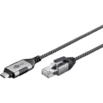 Goobay eterneto laidas USB-C 3.1 į RJ45 plonas 1 m - jungia maršrutizatorių, modemą arba (74401)