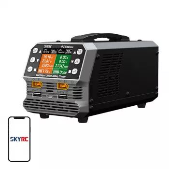 SkyRC PC1080neo dviejų kanalų ličio baterijų įkroviklis