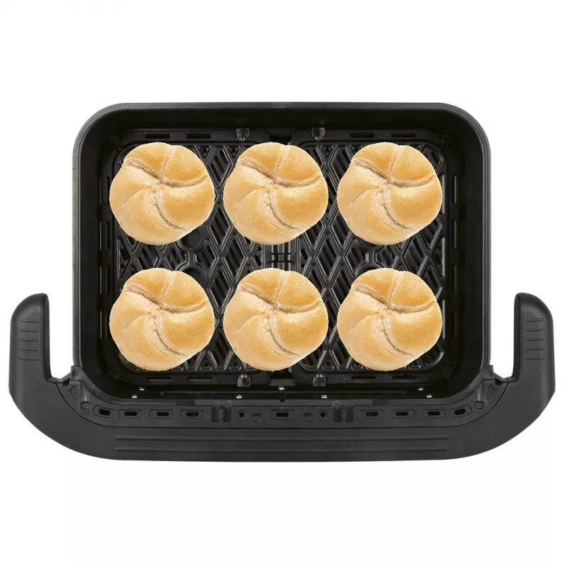ProfiCook PC-FR 1313 H dviguba karšto oro gruzdintuvė, 10 L, 2400 W, juoda/nerūdijantis plienas