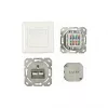 Synergy 21 S216358 - 2 x RJ-45 - 6a - Baltas - 80 mm - 80 mm - 5,6 cm