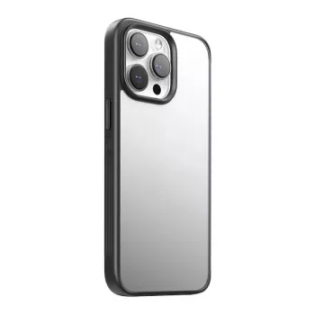 Apsauginis telefono dėklas Joyroom JR-15Q2 matinės juodos spalvos, skirtas iPhone 15 Pro, plonas apsauginis dėklas