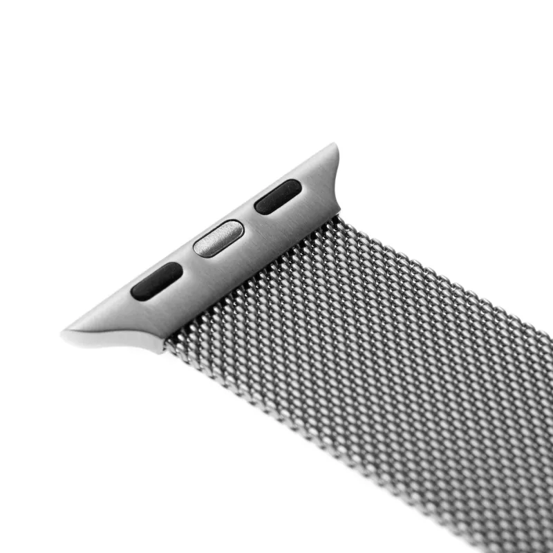 FIXED tinklinis dirželis, skirtas Apple Watch 38/40/41 mm – FIXMEST-436-SL, sidabrinis, milanietiškas nerūdijantis plienas, reguliuojamas