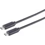 USB laidas S/CONN 13-48016 USB 3.2 Gen 2x2 0.5 m USB C baltas
