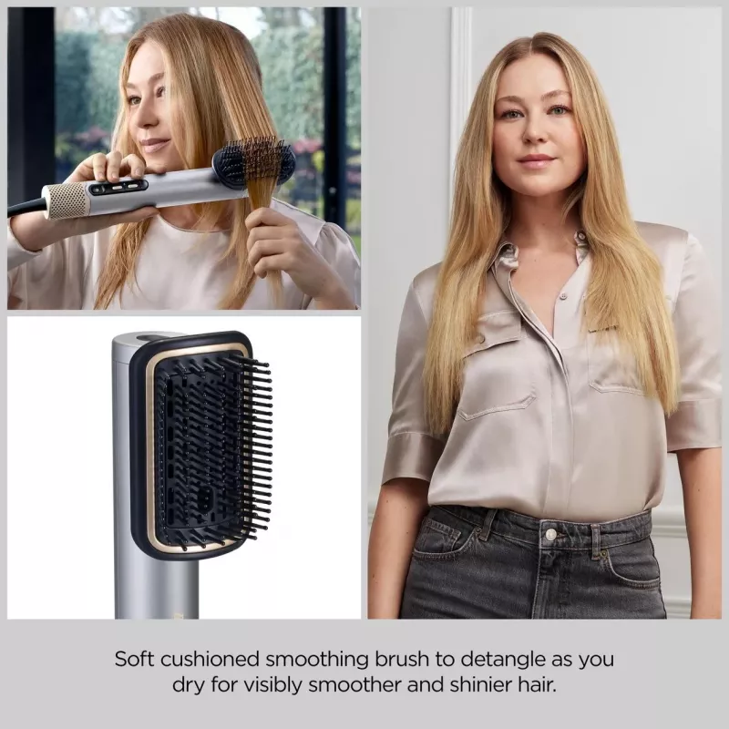 Plaukų formavimo rinkinys BABYLISS AS6555E — Airflow technologija, 4 kaitinimo lygiai, 2,5 m laidas, sidabrinis/auksinis